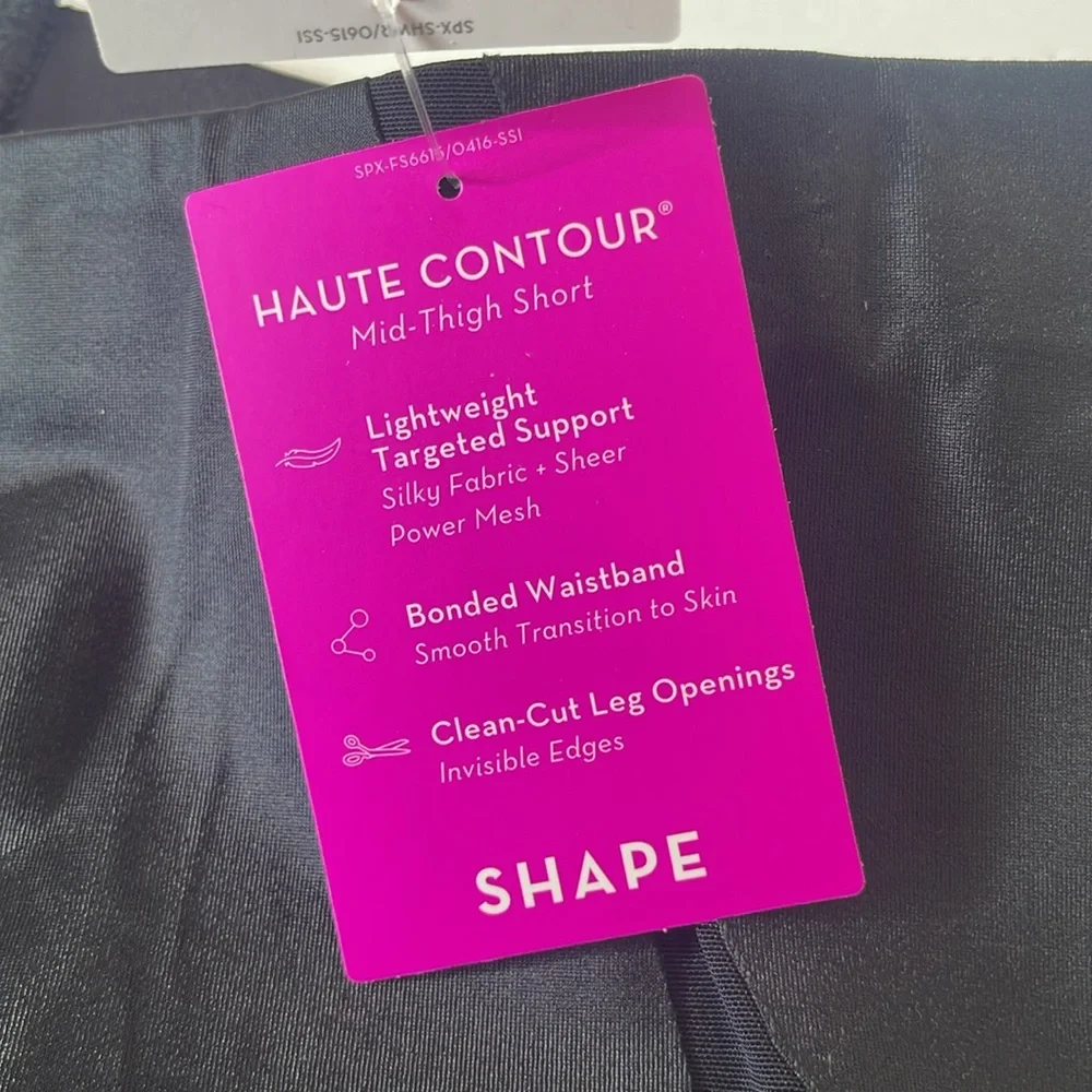 SPANX Haute High Rise Contour Mid Thigh Bike Shorts Very Black XS